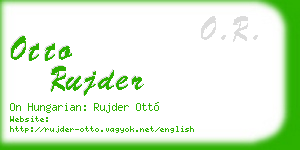 otto rujder business card